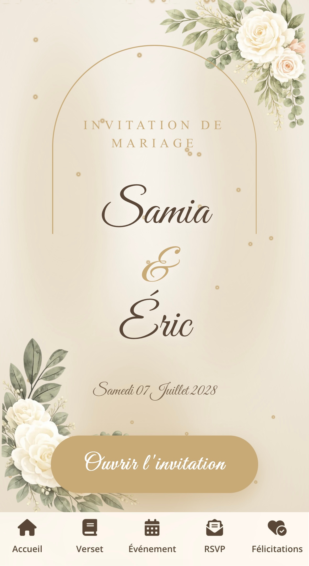 Invitation Mariage