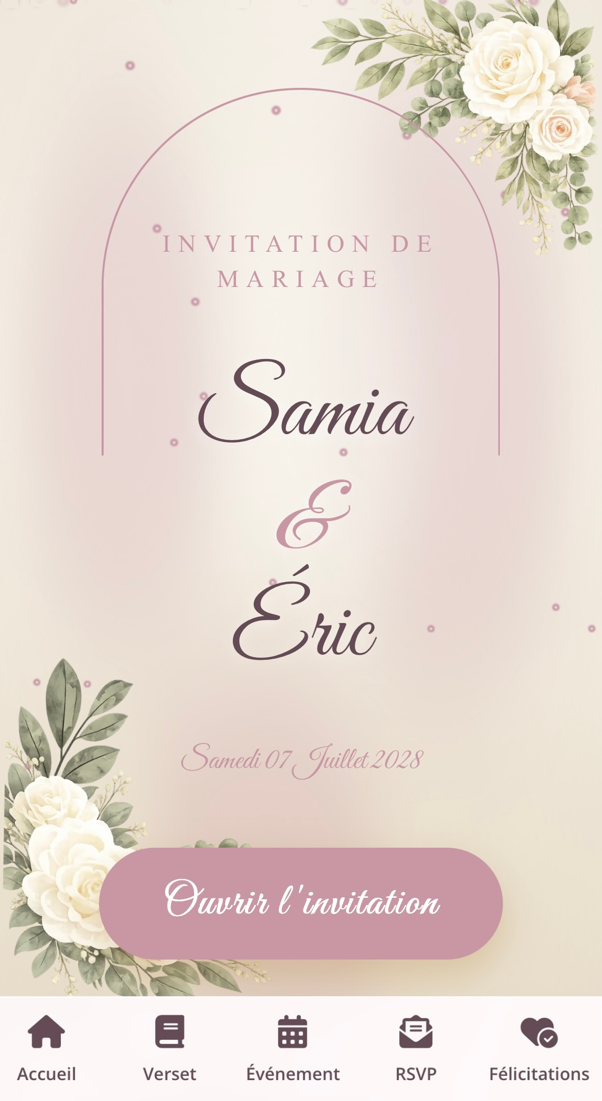 Invitation Mariage